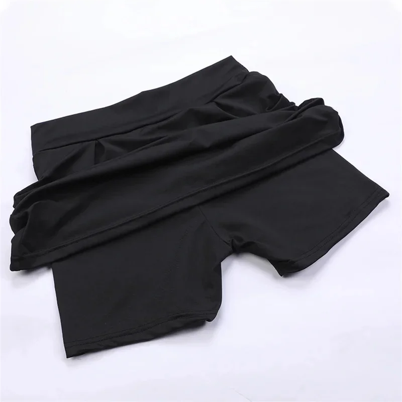 Summer fashion explosion women solid color outdoor sports fitness running yoga quick dry fake two running skirts