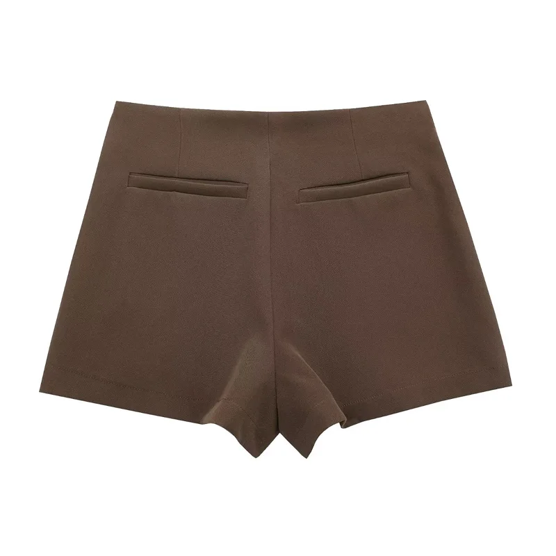 HXAO Short Mujer Casual High waist Mini shorts skirt Women 2024 Beige Khaki Black White Asymmetric Shorts Skirt
