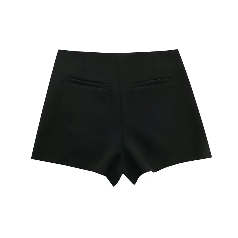HXAO Short Mujer Casual High waist Mini shorts skirt Women 2024 Beige Khaki Black White Asymmetric Shorts Skirt