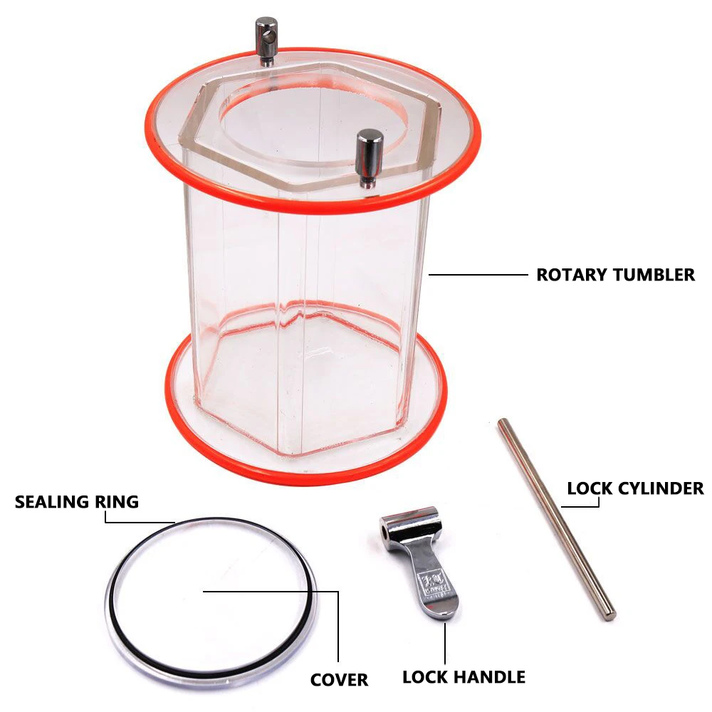 PHYHOO KT2000 KT-6808 Rotary Tumbler Cylinder Roller Jewelry Polisher Polishing Roll Barrel
