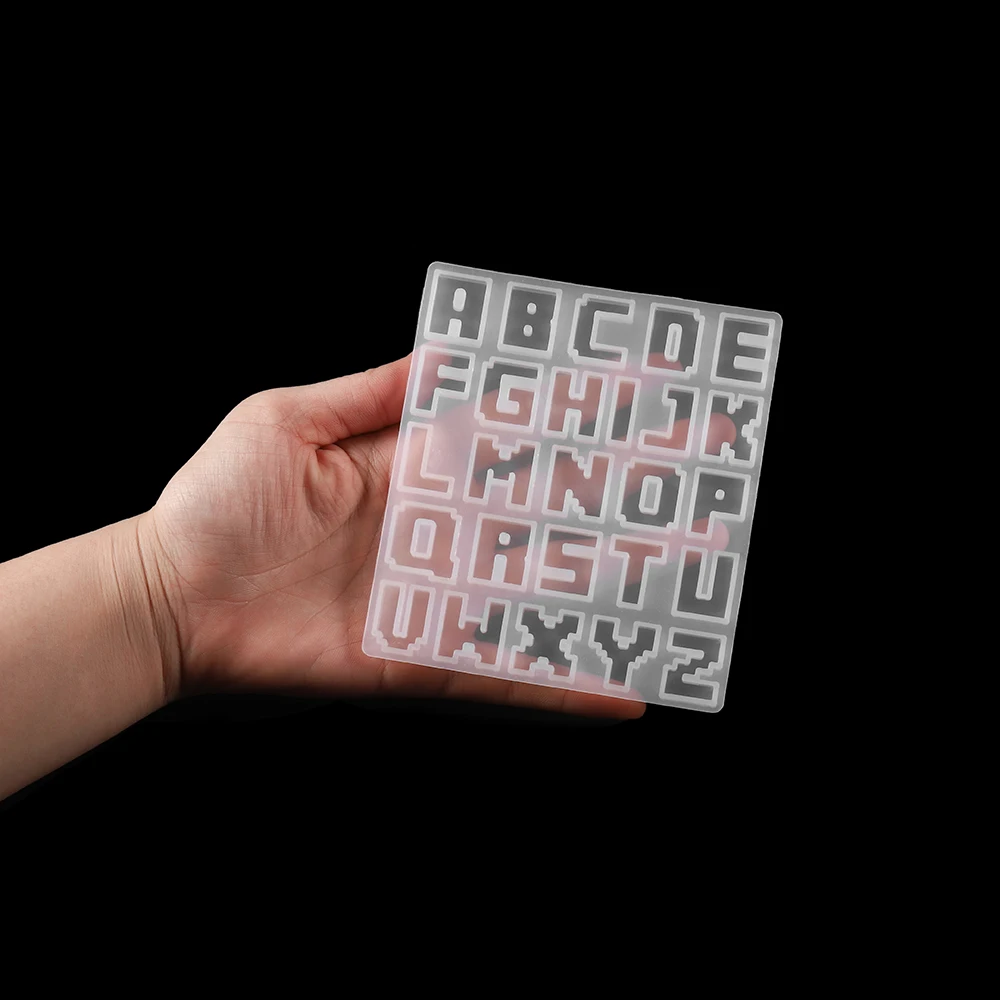 English Alphabet Epoxy Resin Molds Letter UV Resin Mold Silicone For DIY Jewelry Making Findings Supplies Casting Molds