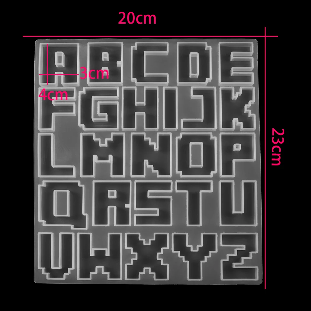 English Alphabet Epoxy Resin Molds Letter UV Resin Mold Silicone For DIY Jewelry Making Findings Supplies Casting Molds