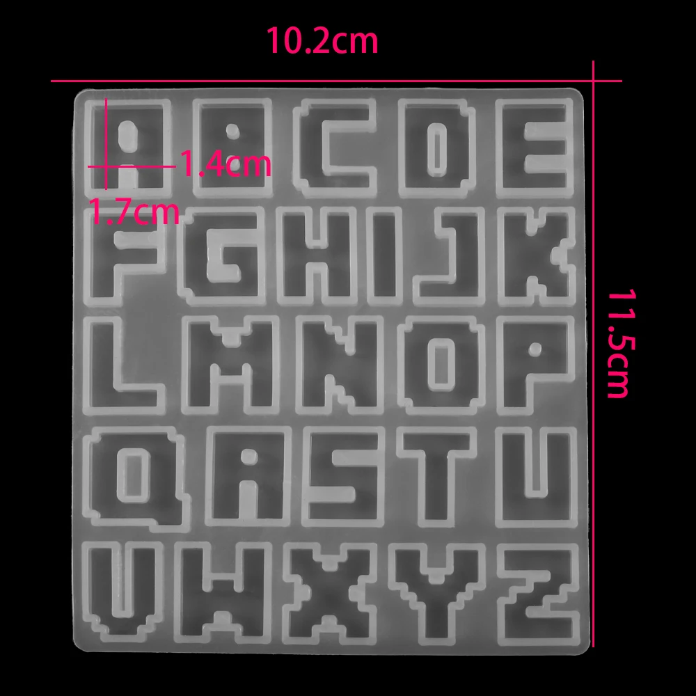 English Alphabet Epoxy Resin Molds Letter UV Resin Mold Silicone For DIY Jewelry Making Findings Supplies Casting Molds