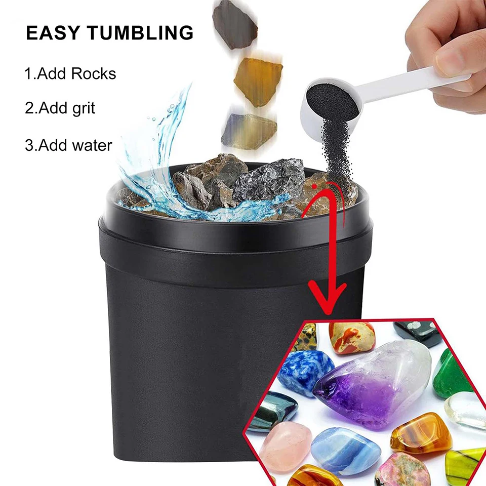 Mini Rotary Tumbler Polishing Machine for Jewelry Making Gold Silver Metal Finishing Barrel Polisher Tool