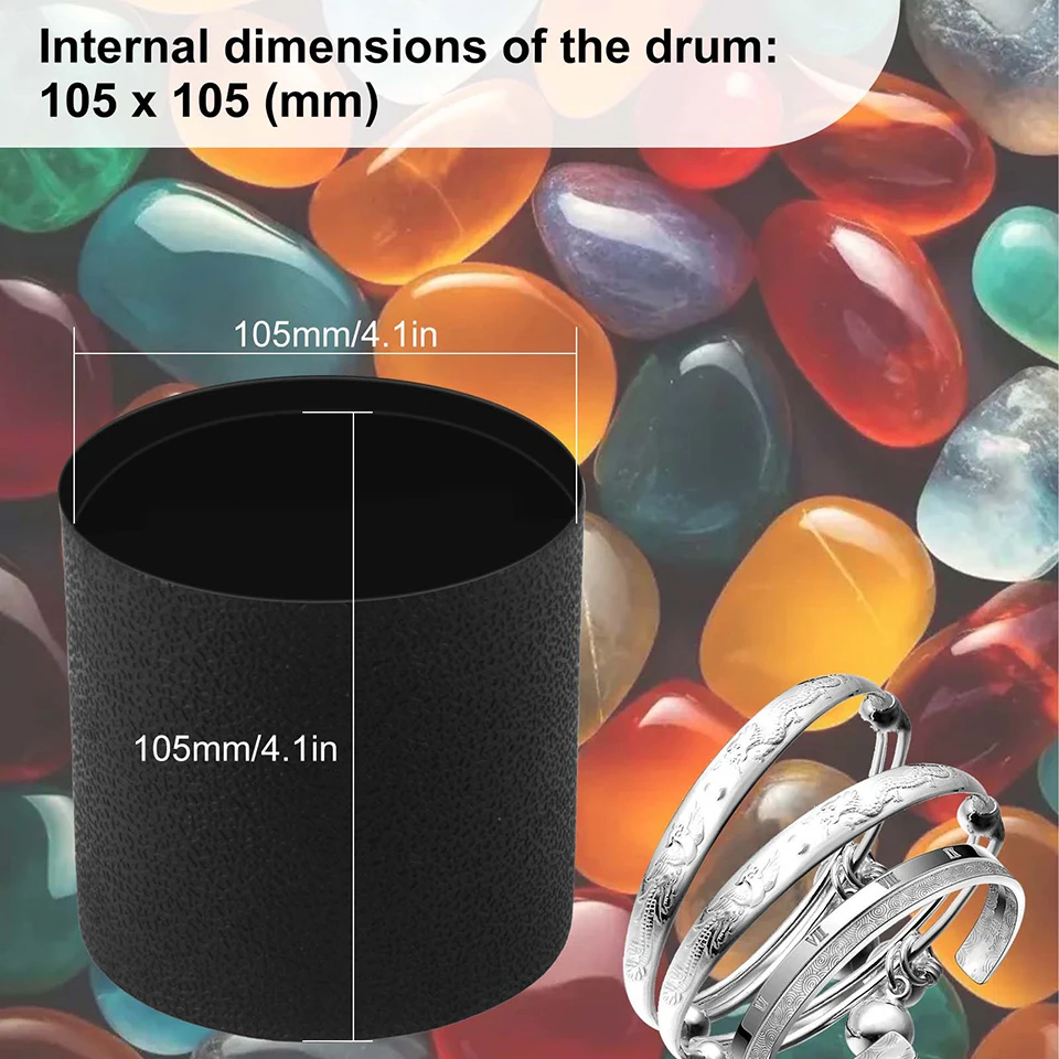 Mini Rotary Tumbler Polishing Machine for Jewelry Making Gold Silver Metal Finishing Barrel Polisher Tool