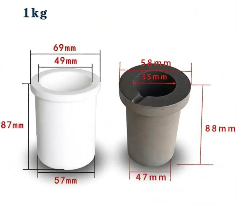 Electric Furnace Melting Crucible for Copper Aluminum Brass Bronze Metal Casting Foundry - Industrial Grade