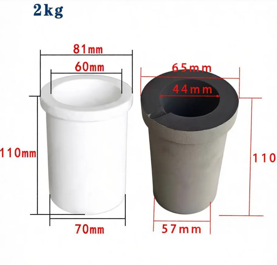 Electric Furnace Melting Crucible for Copper Aluminum Brass Bronze Metal Casting Foundry - Industrial Grade