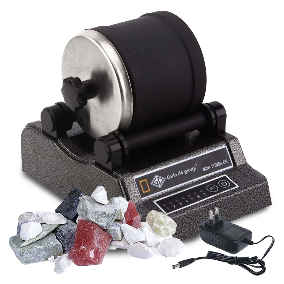 Jewelry Rotary Tumbler Polisher DT-50 Mini Barrel Finishing Machine 500ml for Metal, Stone and Jewelry Making