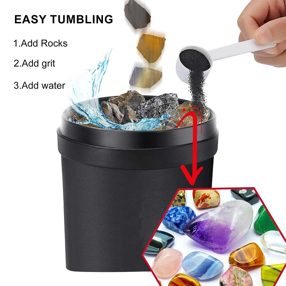 Jewelry Rotary Tumbler Polisher DT-50 Mini Barrel Finishing Machine 500ml for Metal, Stone and Jewelry Making