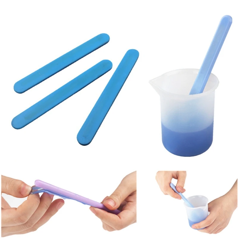 1xSilicone Stir Stick Stirring Rods for Mixing Resin Epoxy Liquid Paint Reusable Resin Tools Making DIY Crafts Facial Makeup Mix