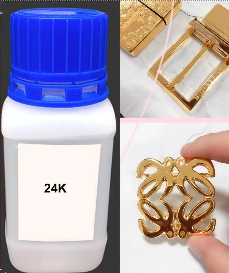 100ml 14K/18K/24K black gold Platinum Rhodium rose gold Soak Plating Solution Jewelry Bath Plating Electroplating Liquid PT Ag