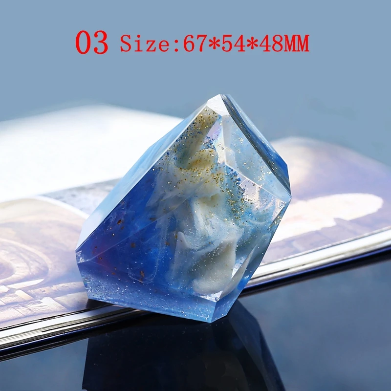 New Fashion 1PCS Cut Stone Square Transparent UV Resin Liquid Epoxy Silicone Mols for Ornamental Furnishing Articles Making