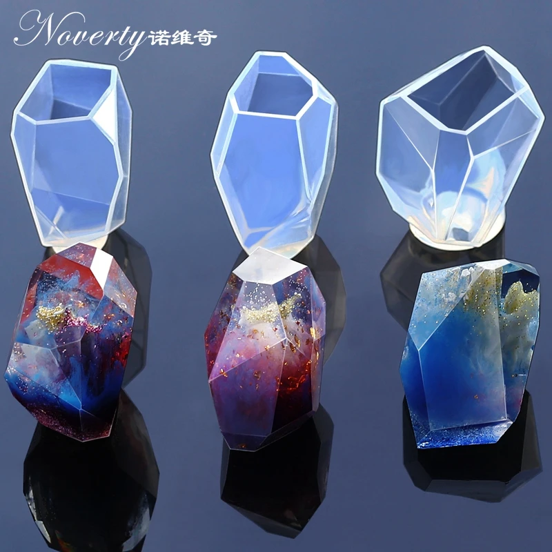 New Fashion 1PCS Cut Stone Square Transparent UV Resin Liquid Epoxy Silicone Mols for Ornamental Furnishing Articles Making