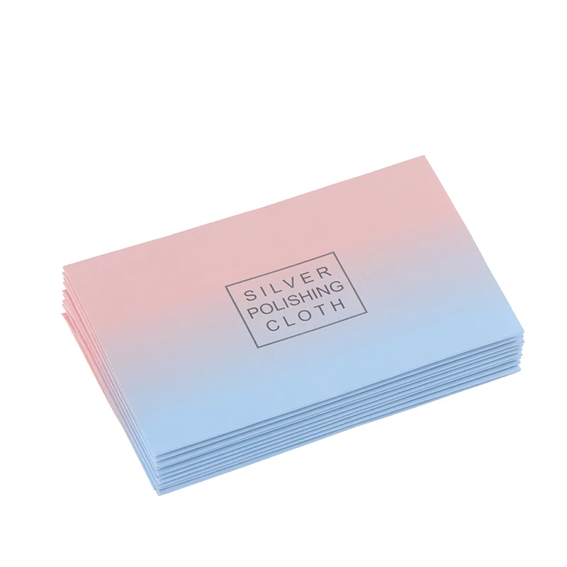 10pcs 925 Sterling silver Jewelry Cleaning Silver Polishing Cloth Soft Clean Wipe Wiping Cloth For Silver Gold Jewelry Tool