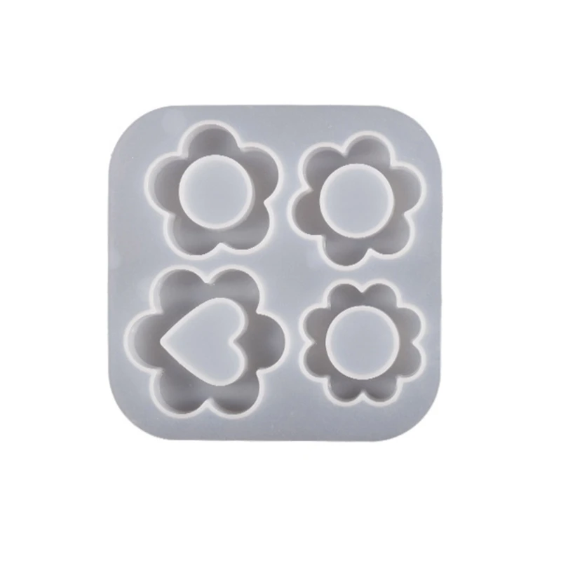 Shiny Glossy Silicone Decoration Molds Flower Ornament Keychain Mold DIY Pendant Jewelry Epoxy Resin Crafting Molds
