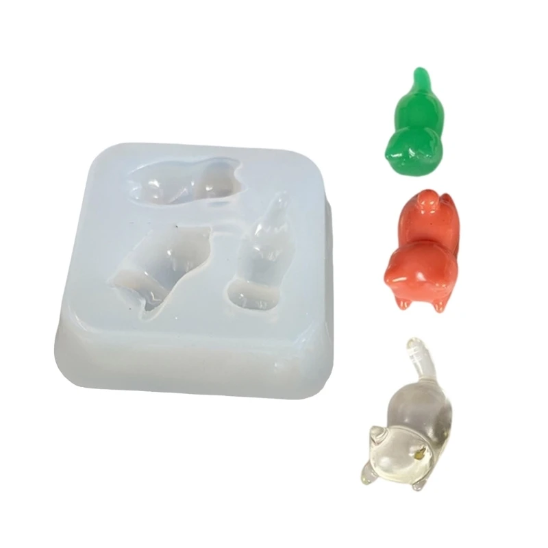 Three Cats Pendant Mold Handmade Jewelry Charm Mould Silicone Accessory Mould F3MD