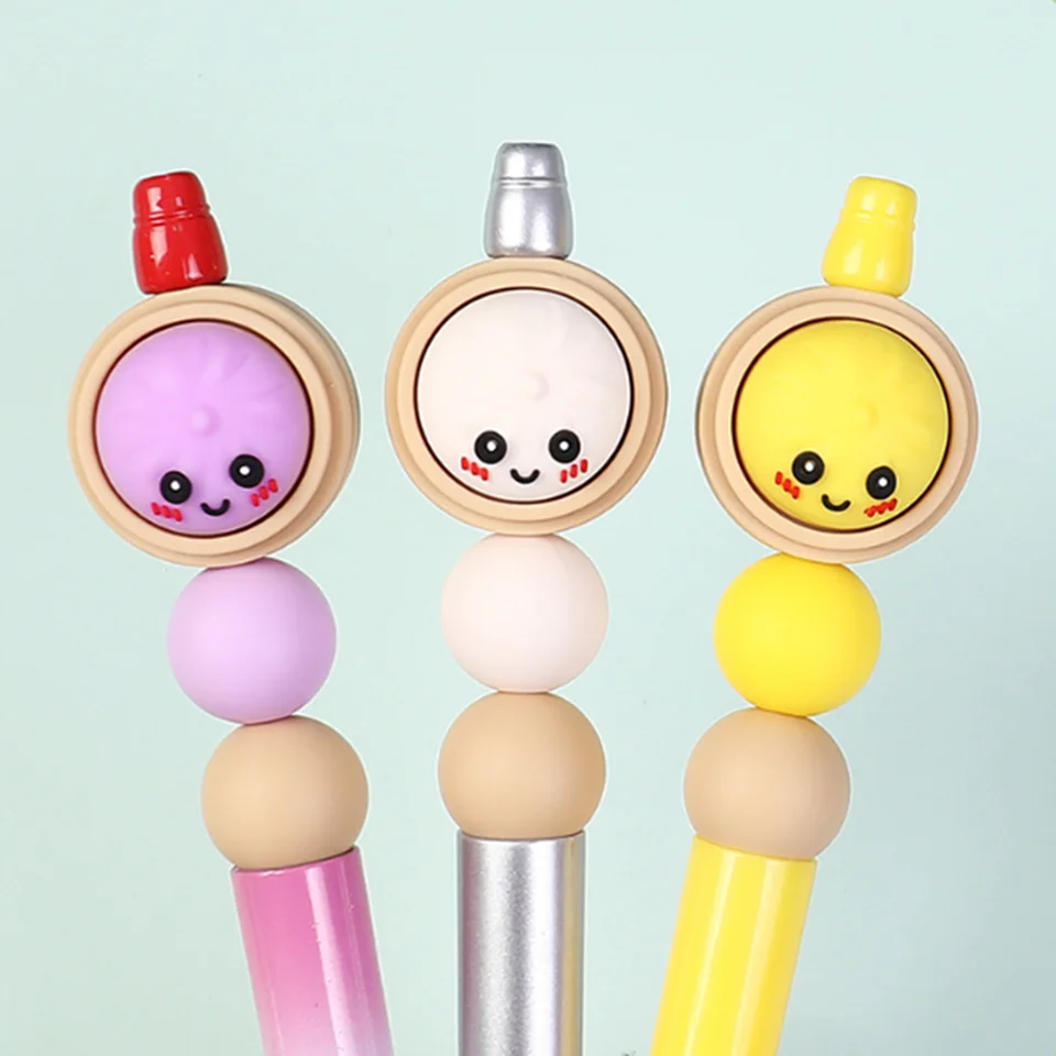 20Pcs New 3D Silicone Beads Food Grade Cartoon Focal Beads For Jewelry Making DIY Pen KeyChain Accessories Baby Silicone Beads