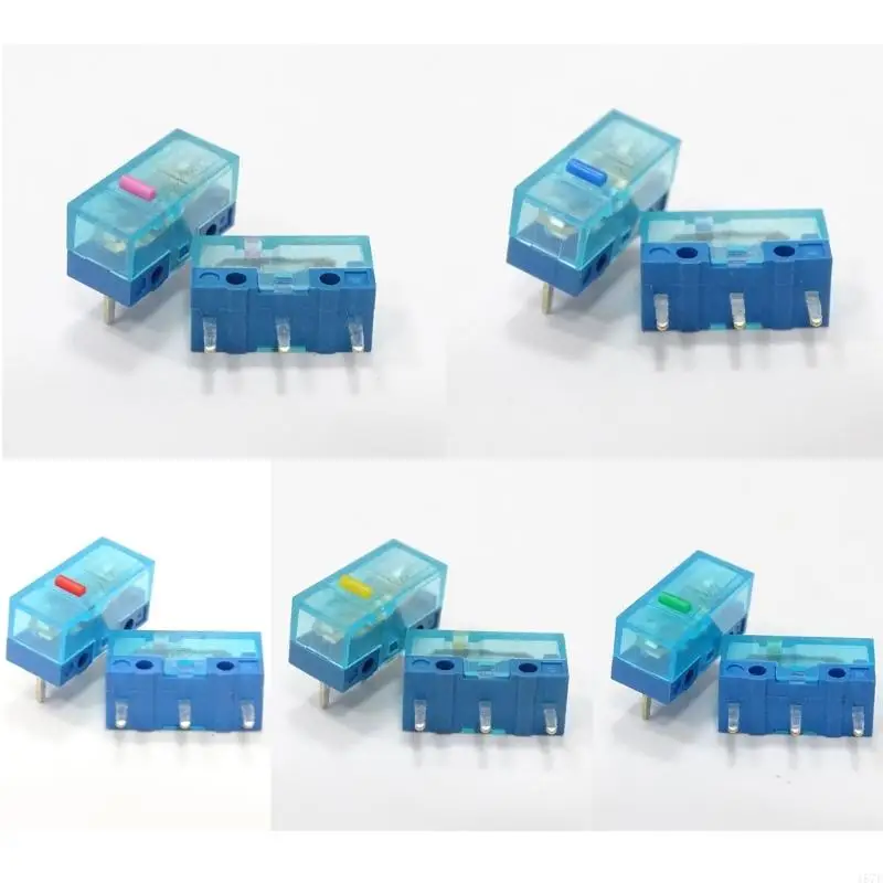 157F HUANO Blue Transparent Shell Mouse Micro Pink Red Yellow Blue Green Dot