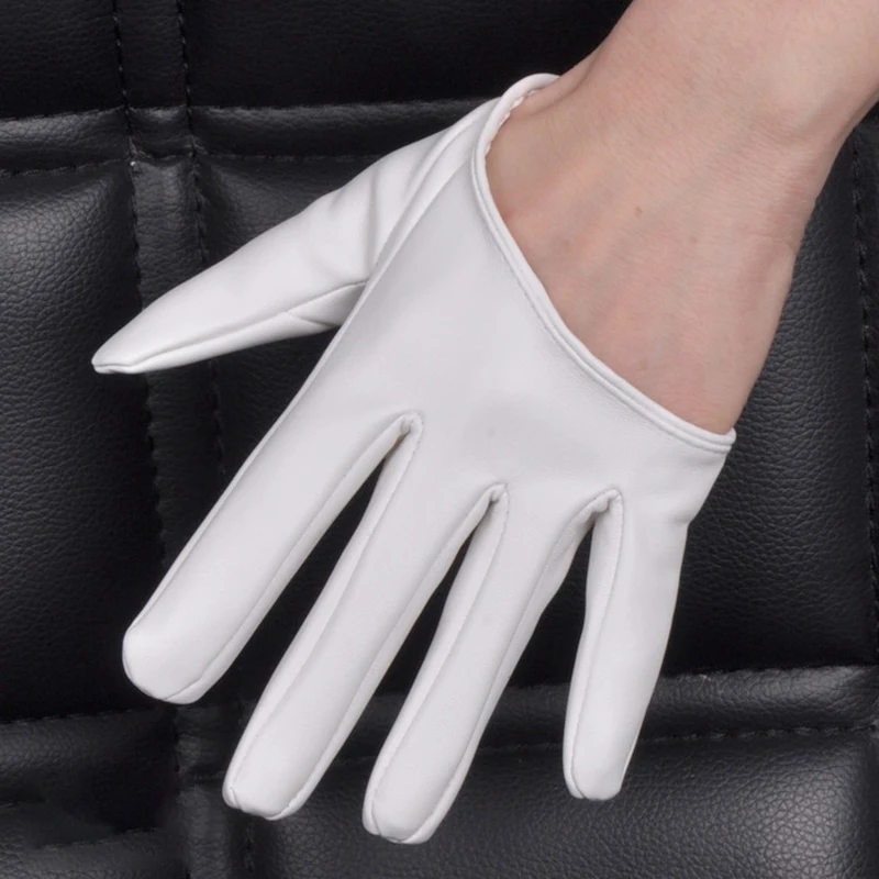 DS Half Palm Full Finger Gloves Sexy Party Performance Gloves Nightclub Pole Dancing Mittens Leather Punk Hip Hop Gloves