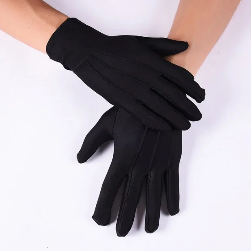 Men's New Solid Tuxedo Gloves Party Festive Wedding Ceremony Formal Uniform Guard Band Butler Protection Etiquette Mittens