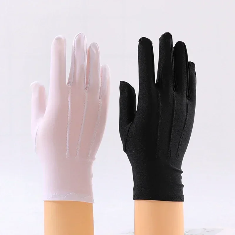 Men's New Solid Tuxedo Gloves Party Festive Wedding Ceremony Formal Uniform Guard Band Butler Protection Etiquette Mittens