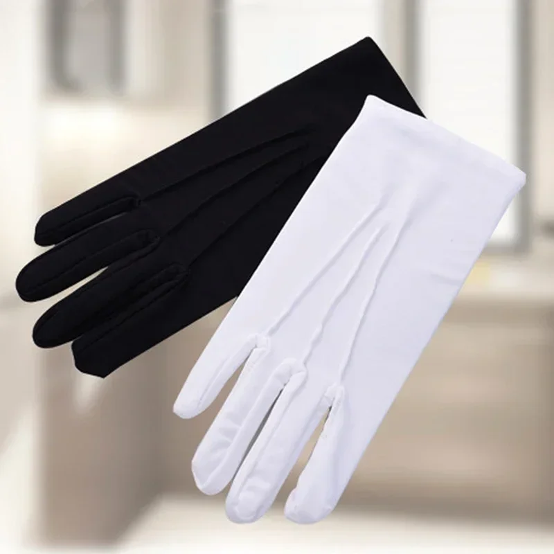 Men's New Solid Tuxedo Gloves Party Festive Wedding Ceremony Formal Uniform Guard Band Butler Protection Etiquette Mittens