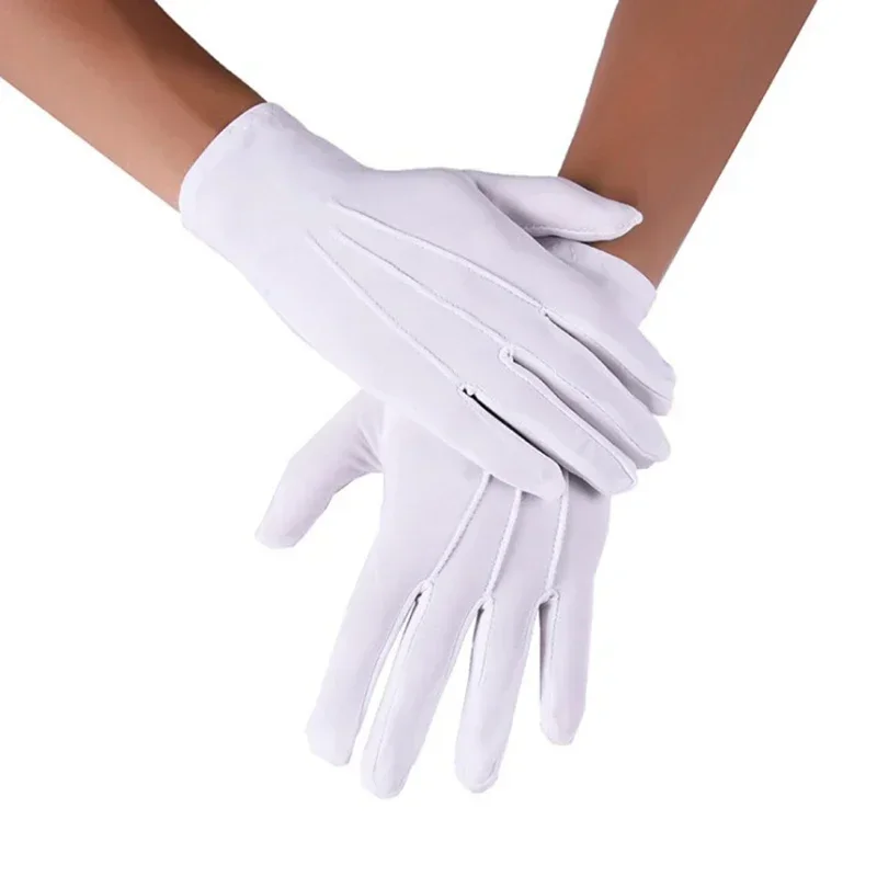 Men's New Solid Tuxedo Gloves Party Festive Wedding Ceremony Formal Uniform Guard Band Butler Protection Etiquette Mittens