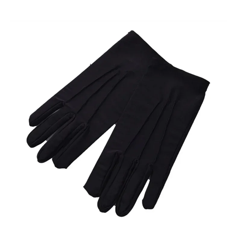 Men's New Solid Tuxedo Gloves Party Festive Wedding Ceremony Formal Uniform Guard Band Butler Protection Etiquette Mittens