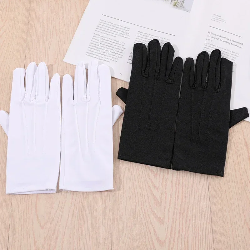 Men's New Solid Tuxedo Gloves Party Festive Wedding Ceremony Formal Uniform Guard Band Butler Protection Etiquette Mittens