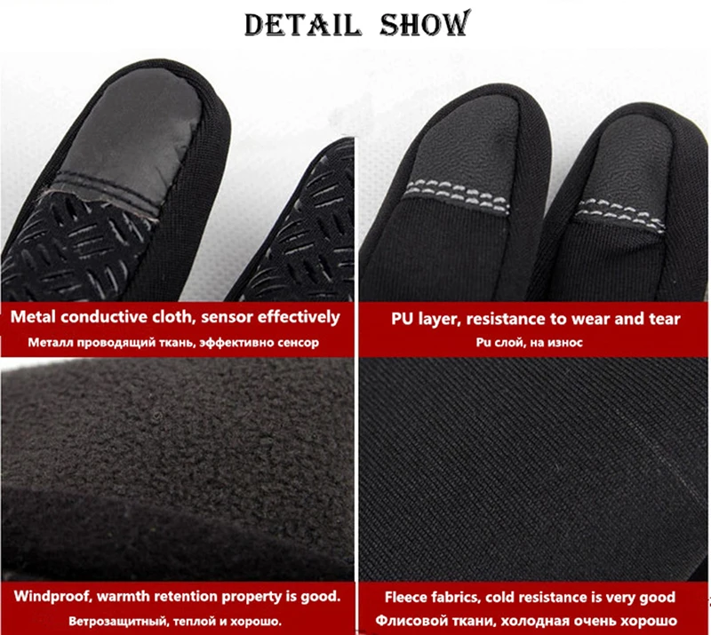 Winter Gloves for Men Women Warm Tactical Gloves Touchscreen Waterproof Hiking Skiing Fishing Cycling Snowboard Non-slip Gloves
