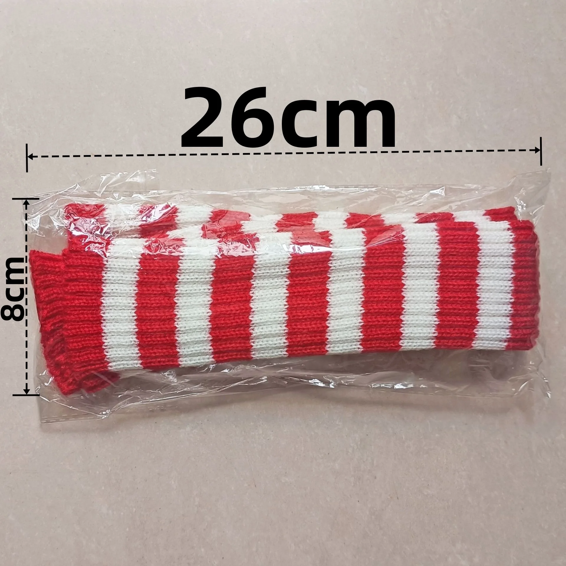 Acrylic Fibres Fingerless Gloves Women Elbow Glove Work Gloves Winter Men Unisex Black White Stripe Arm Warmers Sleeve