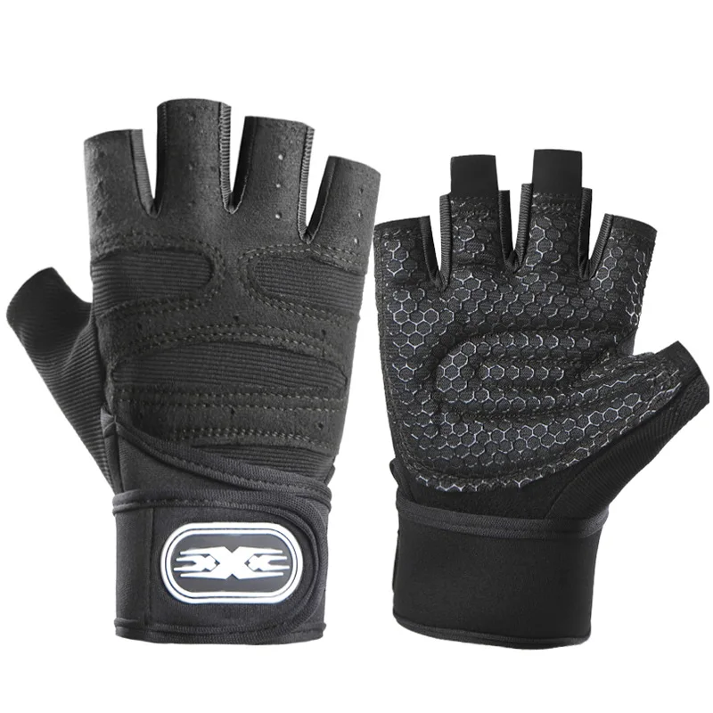 Fitness Half Finger Gloves Men Women Outdoor Sports Riding Gloves Gym Dumbbell Non Slip Horizontal Bar Exercise Training Gloves