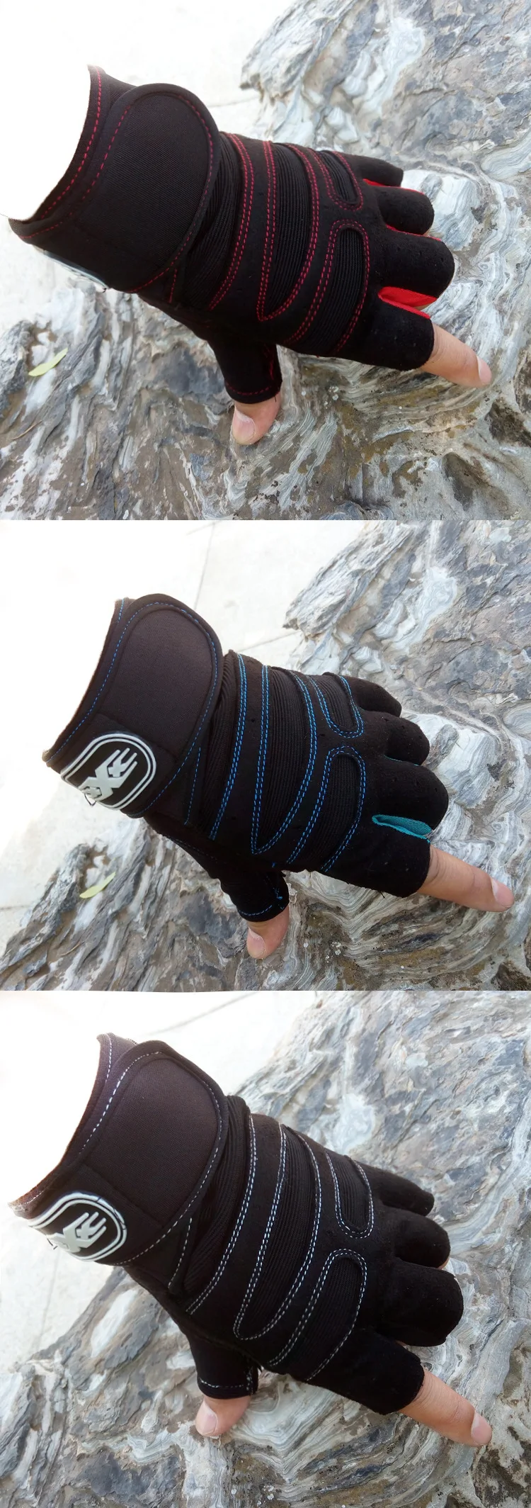 Fitness Half Finger Gloves Men Women Outdoor Sports Riding Gloves Gym Dumbbell Non Slip Horizontal Bar Exercise Training Gloves