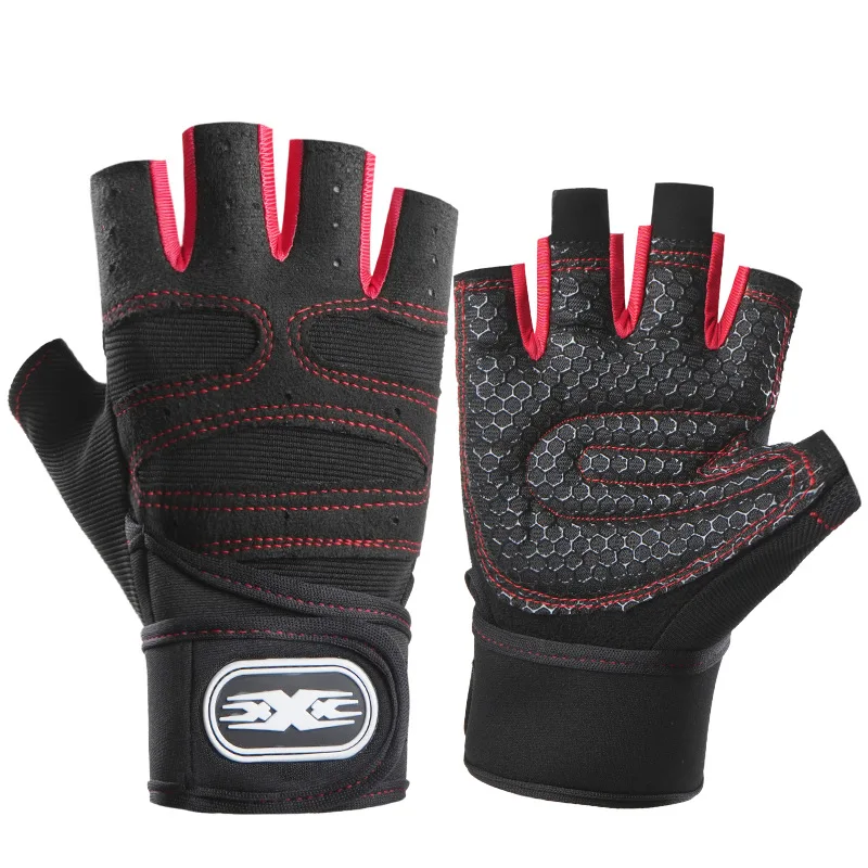 Fitness Half Finger Gloves Men Women Outdoor Sports Riding Gloves Gym Dumbbell Non Slip Horizontal Bar Exercise Training Gloves