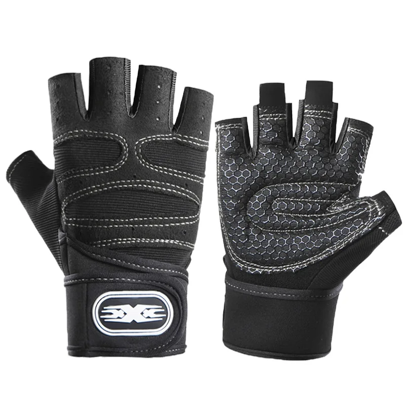 Fitness Half Finger Gloves Men Women Outdoor Sports Riding Gloves Gym Dumbbell Non Slip Horizontal Bar Exercise Training Gloves