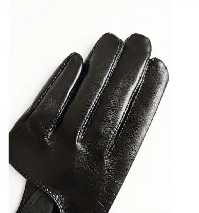 Women's Natural sheepskin leather hollow out motorcycle glove female fashion  genuine leather sports driving glove R2887