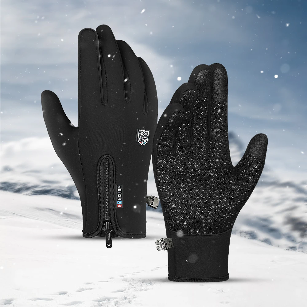 Men's and Women's Autumn and Winter Cycling Gloves - Upgraded Touchscreen Warm Knitted Gloves for Cold Weather, Suitable for Run