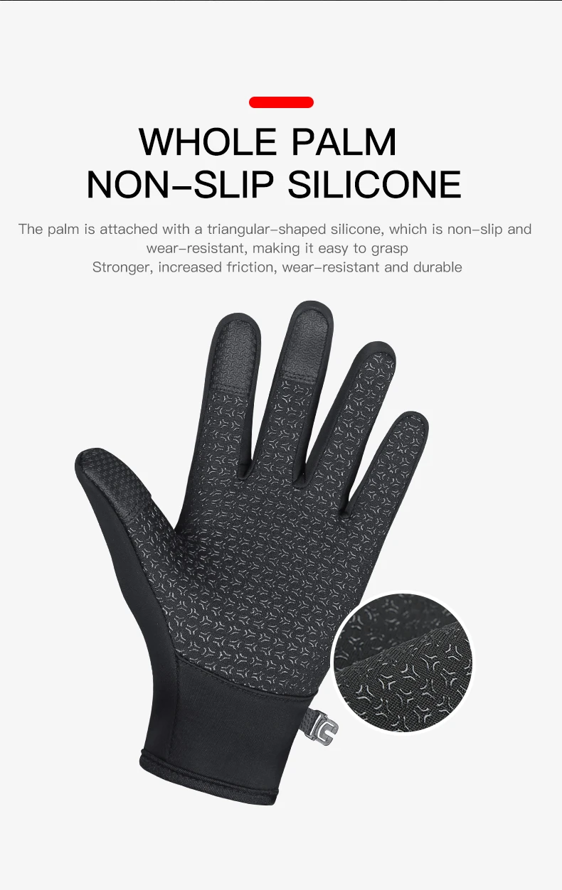 Men's and Women's Autumn and Winter Cycling Gloves - Upgraded Touchscreen Warm Knitted Gloves for Cold Weather, Suitable for Run