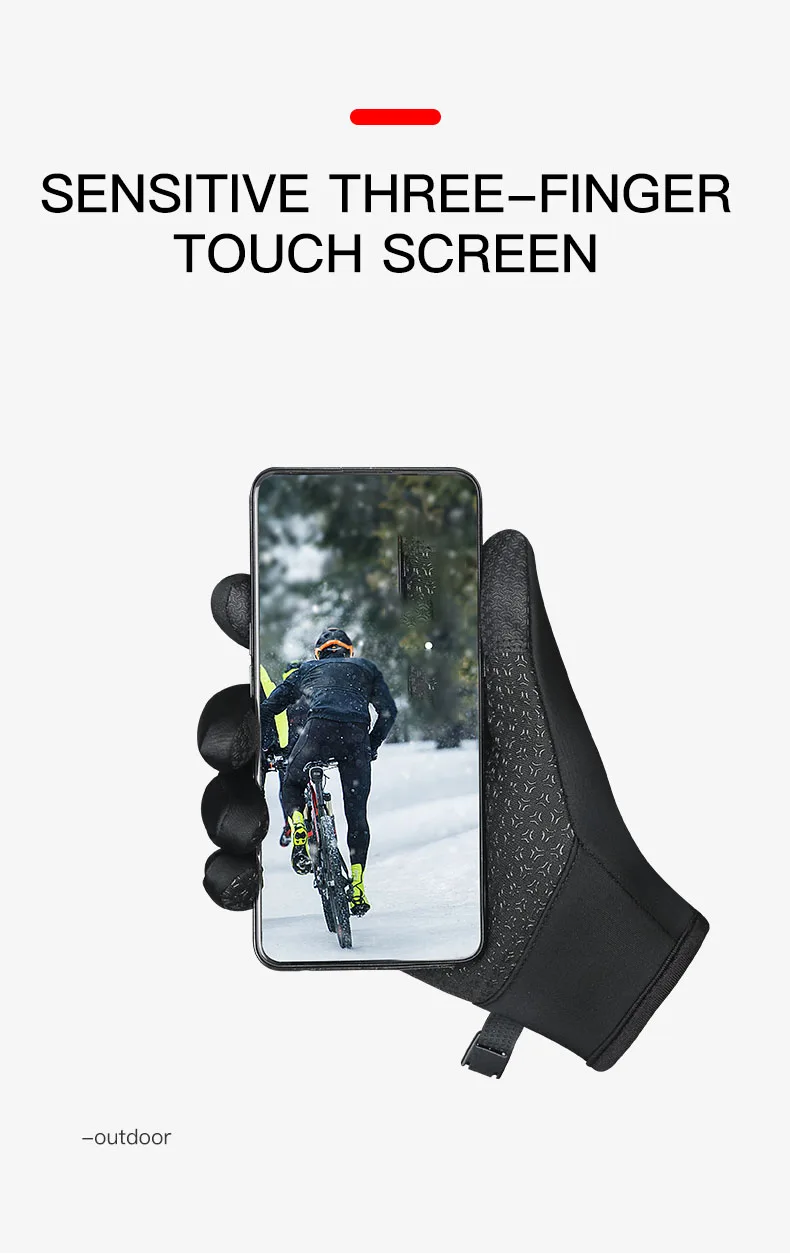 Men's and Women's Autumn and Winter Cycling Gloves - Upgraded Touchscreen Warm Knitted Gloves for Cold Weather, Suitable for Run
