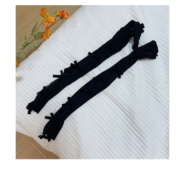 Bow Fingerless Gloves Lolita Jk Lace Gothic y2k Shawl Sunscreen Sleeve Crop Top Accessories Mesh Punk Gloves guantes перчатки