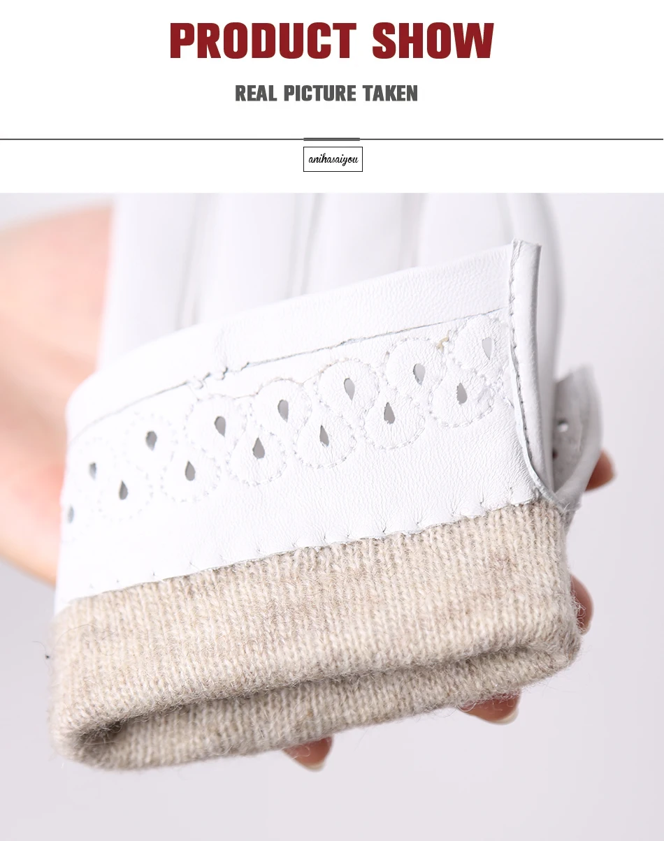 Good Quality High-End Fashion Women's Gloves Sheepskin Keep Warm Comfortable Winter Gloves Hollow Design 2024
