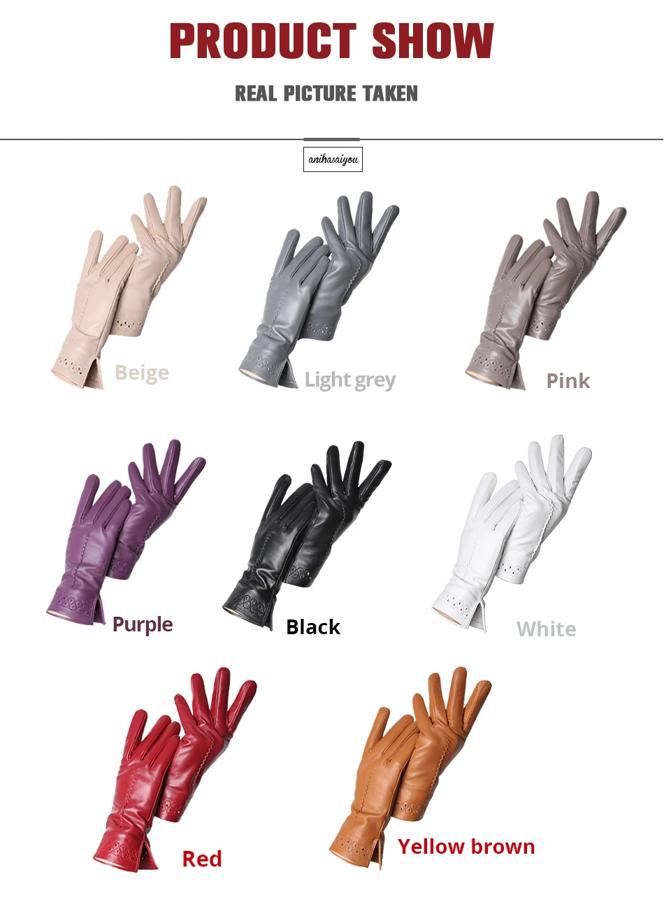 Good Quality High-End Fashion Women's Gloves Sheepskin Keep Warm Comfortable Winter Gloves Hollow Design 2024
