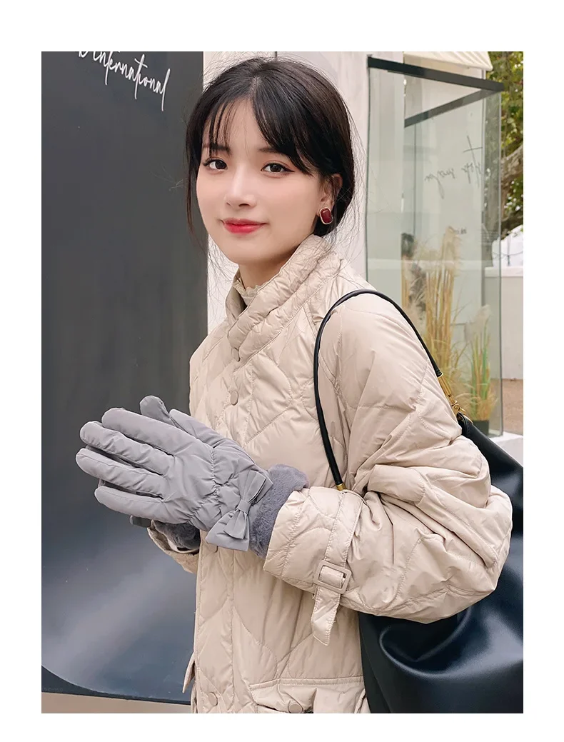 New Winter Gloves Women Cycling Bike Thermal Fleece Cold Resistance Wind Waterproof Bicycle Warm Outdoor Running Skiing Mittens