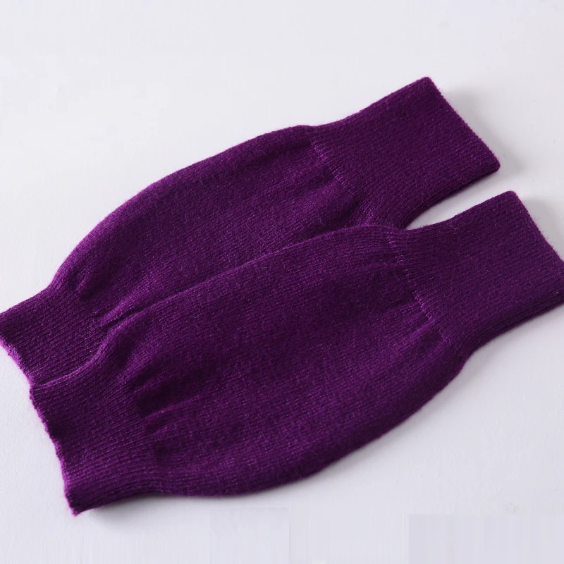 MERRILAMB Fashion Women's Cashmere Wool Blend Gloves Unisex Winter Knitted Mittens Warm Solid Knitwear Wrist Gloves