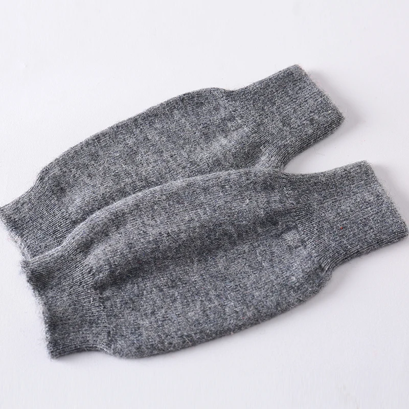 MERRILAMB Fashion Women's Cashmere Wool Blend Gloves Unisex Winter Knitted Mittens Warm Solid Knitwear Wrist Gloves