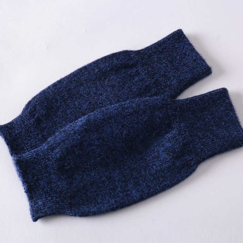 MERRILAMB Fashion Women's Cashmere Wool Blend Gloves Unisex Winter Knitted Mittens Warm Solid Knitwear Wrist Gloves