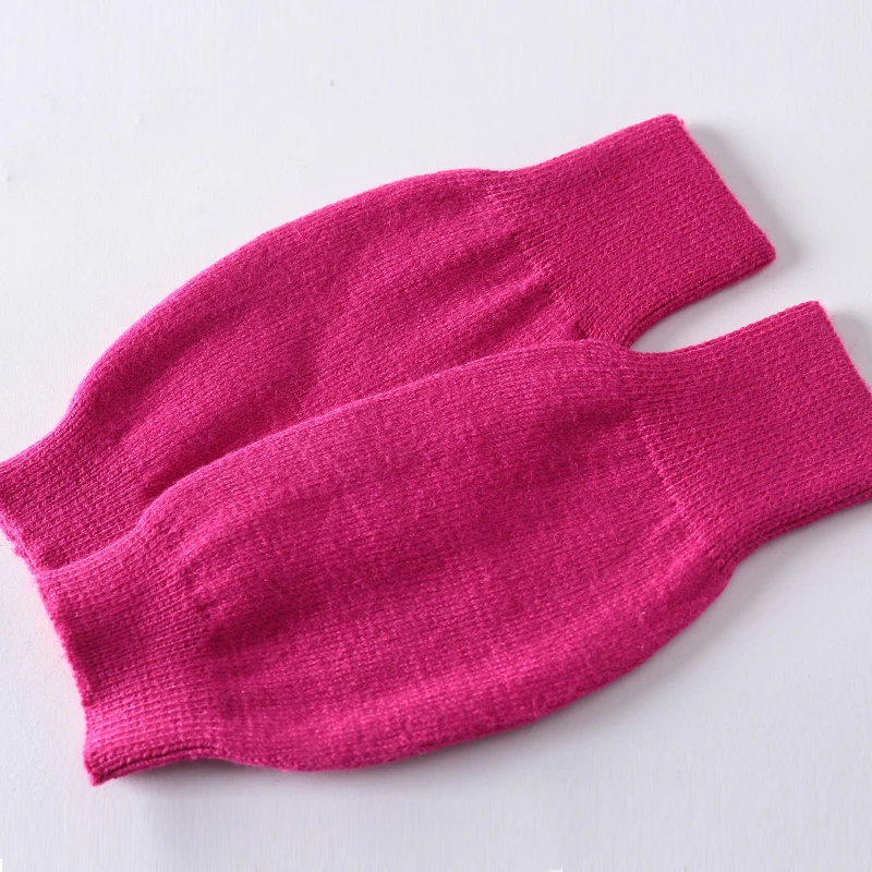 MERRILAMB Fashion Women's Cashmere Wool Blend Gloves Unisex Winter Knitted Mittens Warm Solid Knitwear Wrist Gloves