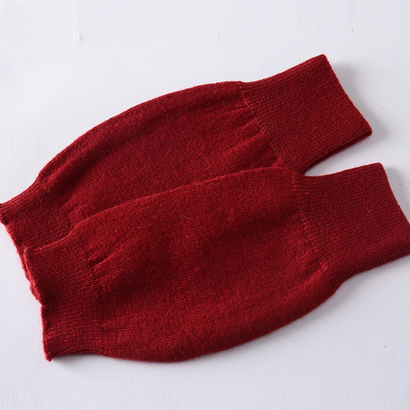 MERRILAMB Fashion Women's Cashmere Wool Blend Gloves Unisex Winter Knitted Mittens Warm Solid Knitwear Wrist Gloves
