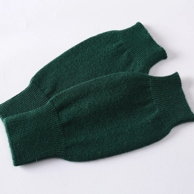 MERRILAMB Fashion Women's Cashmere Wool Blend Gloves Unisex Winter Knitted Mittens Warm Solid Knitwear Wrist Gloves