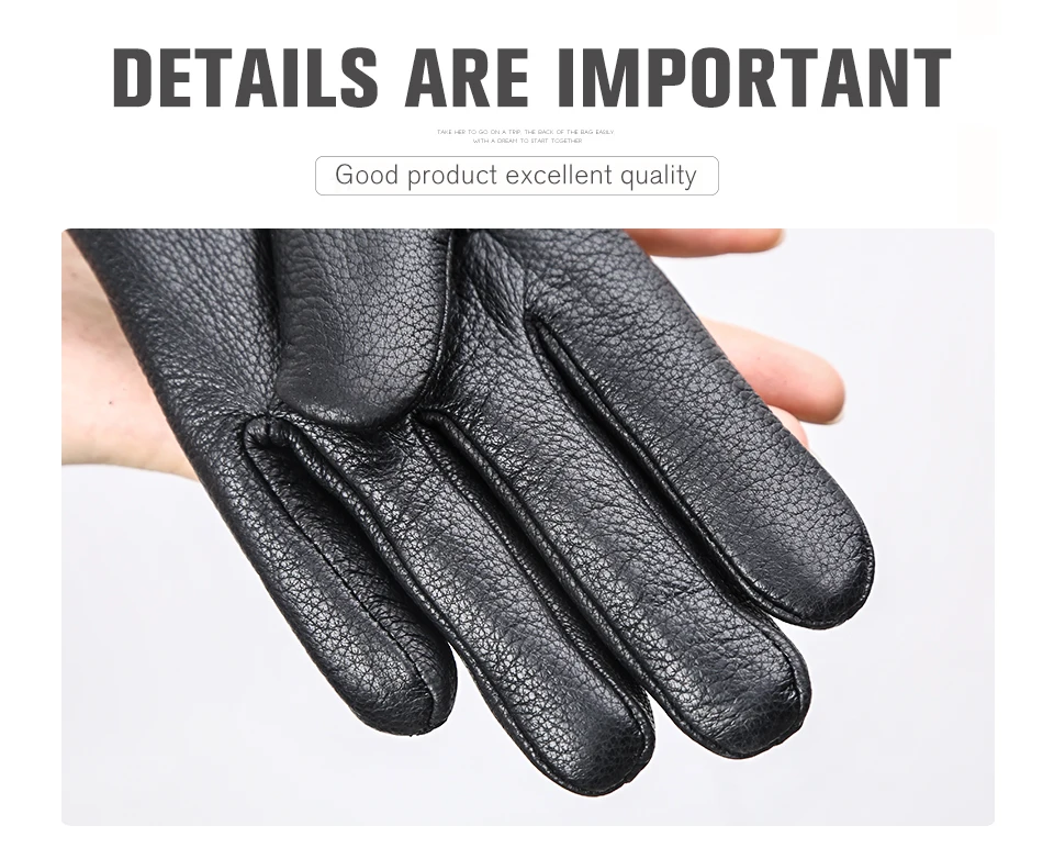 Fashion Sheepskin Sensitive Touch Gloves Black Women's Leather Gloves, Keep Warm Winter Gloves for Touch Screens-2265